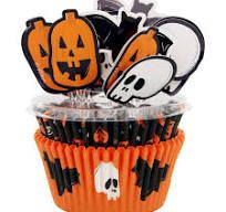 Photo 1 of Skull, Bat and Pumpkin Halloween Cupcake Kit, 432-Piece