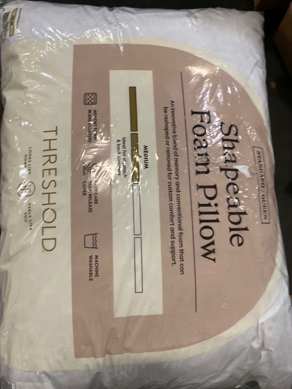 Photo 1 of Standard/Queen Medium Firm Shapeable Memory Foam Bed Pillow 