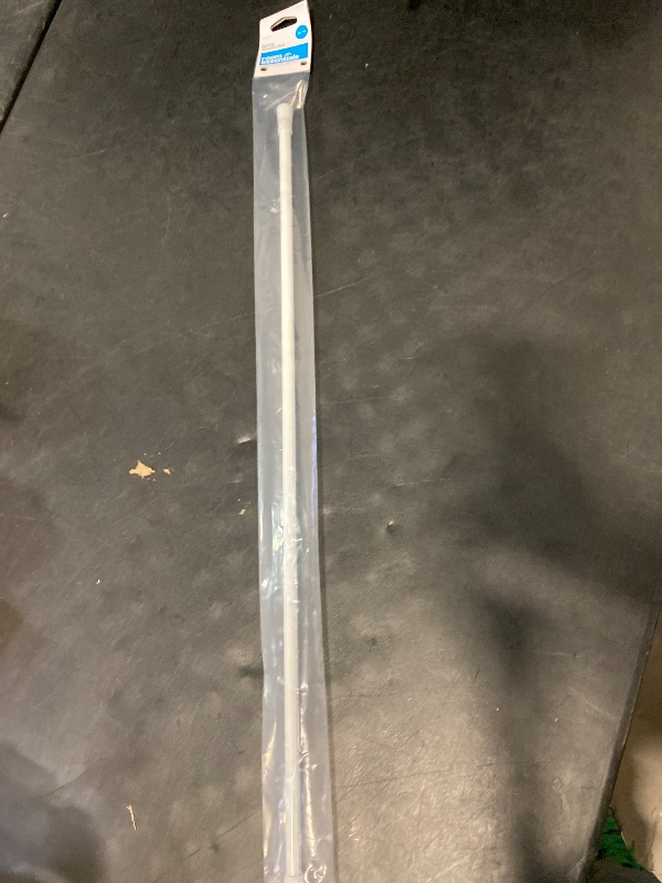 Photo 1 of All One White Round Spring Tension Rod 28-72”