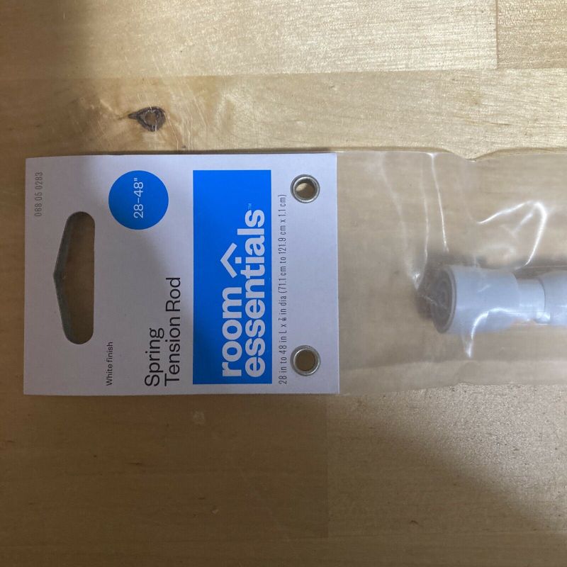 Photo 1 of All One White Round Spring Tension Rod 28-72”