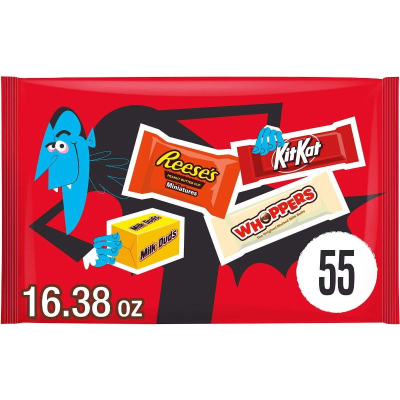 Photo 1 of Hershey Miniatures Assorted Chocolate Candy Bag 16.38 Oz 55 Pieces KitKat Reeses