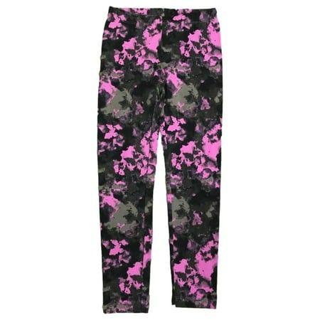 Photo 1 of X-Small (4-5) Girls Purple & Gray Space Tie Dye Leggings Stretch Pants 