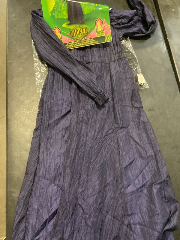 Photo 1 of Large 10-12 Disguise DG166389G Girls Deluxe Wicked Elphaba Purple Dress Costume 