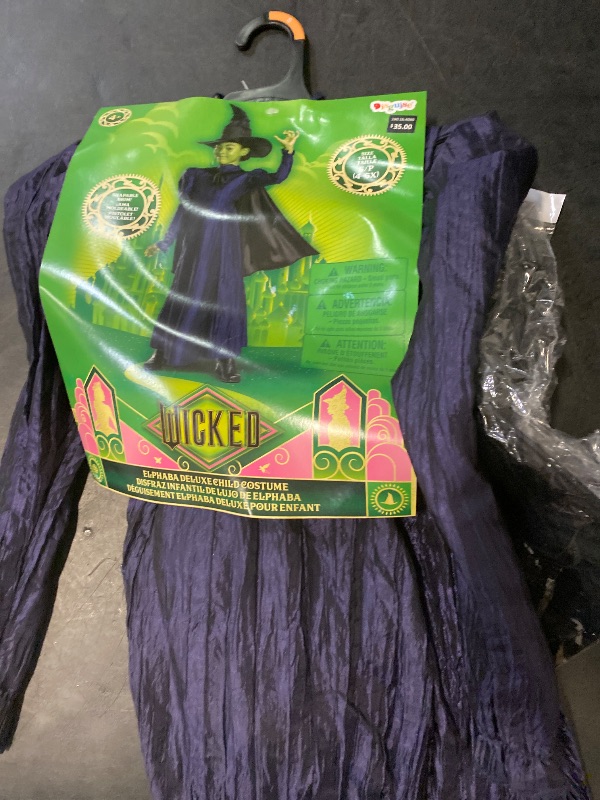Photo 1 of Size S Disguise DG166389L Girls Deluxe Wicked Elphaba Purple Dress Costume 