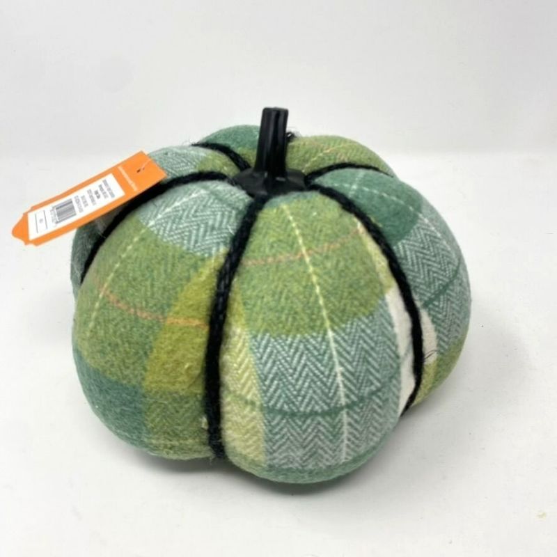 Photo 1 of 3 pack Target 5.75" Brushed Plaid Knit Pumpkin Green Halloween Figurine Hyde & EEK!