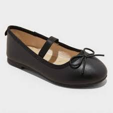 Photo 1 of Size 5 Toddler Girls  Black Slip On Memory Foam Ballet Flats