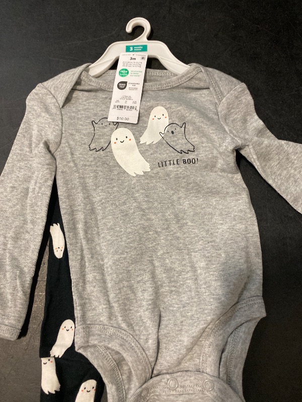 Photo 1 of 3 months Carters Infant Boys Gray Little Boo Halloween Bodysuit & Pants Set