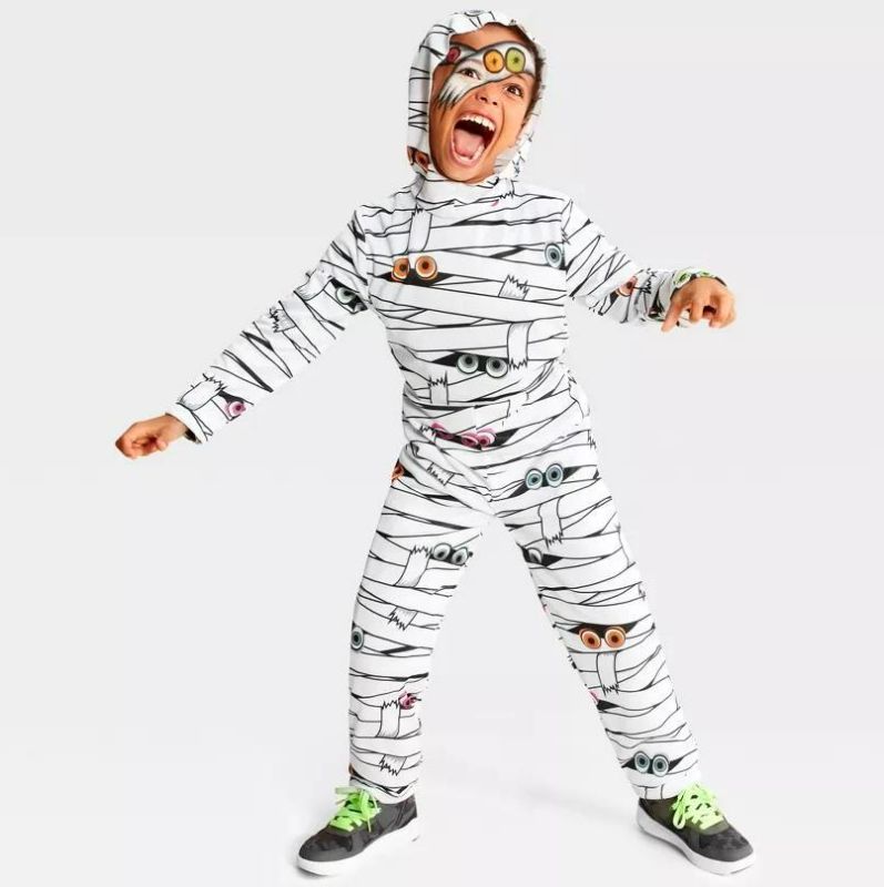Photo 1 of Size L Kids Hyde & EEK Glows Blacklight MUMMY Halloween Costume Jumpsuit