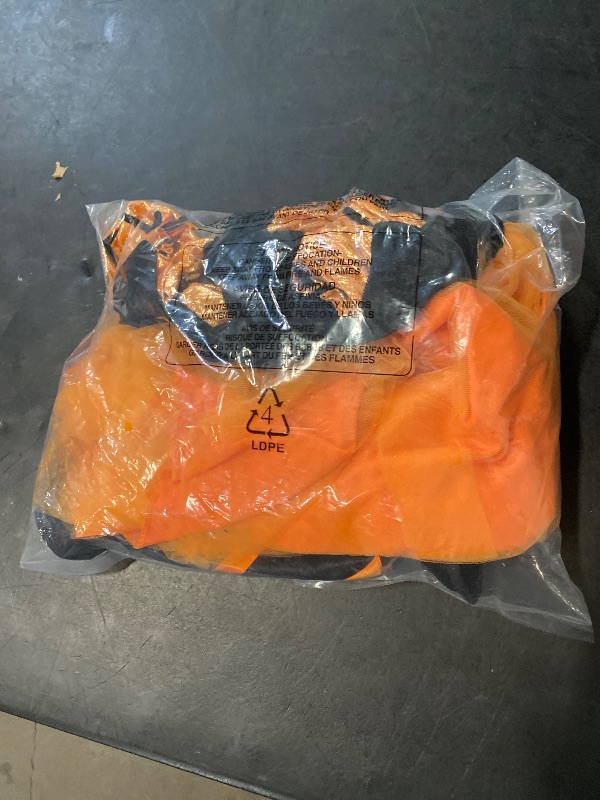 Photo 1 of Size M Girls Orange & Black Fancy Witch Dress & Hat Halloween Costume