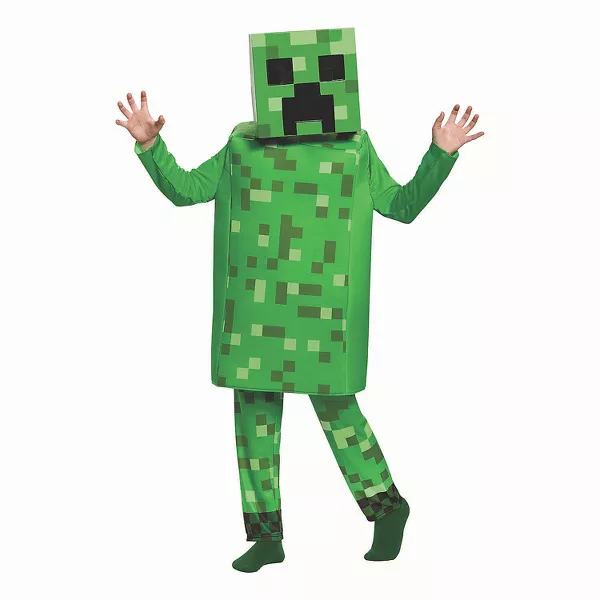 Photo 1 of Size M Disguise Kids' Deluxe Minecraft Creeper Costume