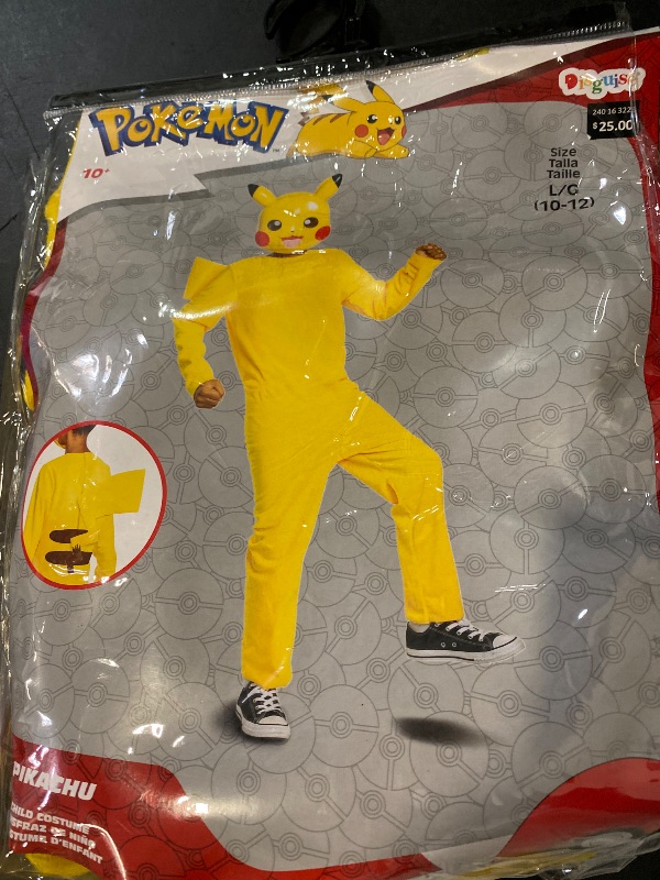Photo 1 of L (10-12) Disguise Pikachu Pokemon Classic Costume Yellow, 