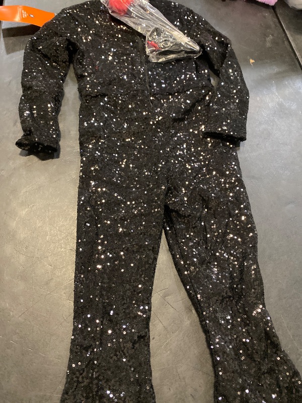 Photo 1 of Girls Hyde & Eek GLAM POP STAR Costume Size Med Large Jumpsuit Microphone