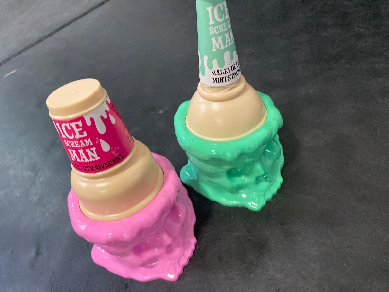 Photo 1 of 5 pack.. 3 Brutherford Industries Ice Cream Man Skull Figure Green and 2 Ice Scream Man Malevolent Mintstachio Spiteful Strawberry Target Ryan Rutherford
