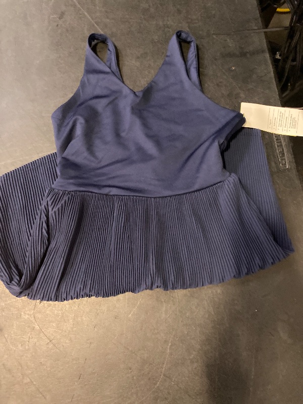 Photo 1 of Size 8 (M) Girls' Pleated Active Dress - All in Motion™ Dark Blue 