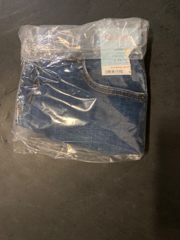 Photo 1 of Size L 10/12 Girls' Cut-Off Mid-Rise Jean Shorts - Cat & Jack Dark Wash 