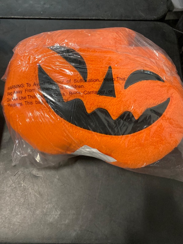 Photo 1 of 2 pack Pumpkin Shaped Halloween Faux Shearling Pillow Orange - Hyde and EEK! Boutique