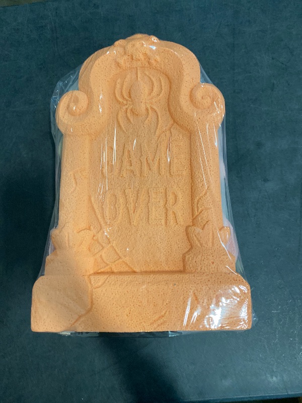 Photo 1 of 4 Pack Halloween Gravestone Foam Display Lawn Decoration 18" X 11" X 1.5" Each