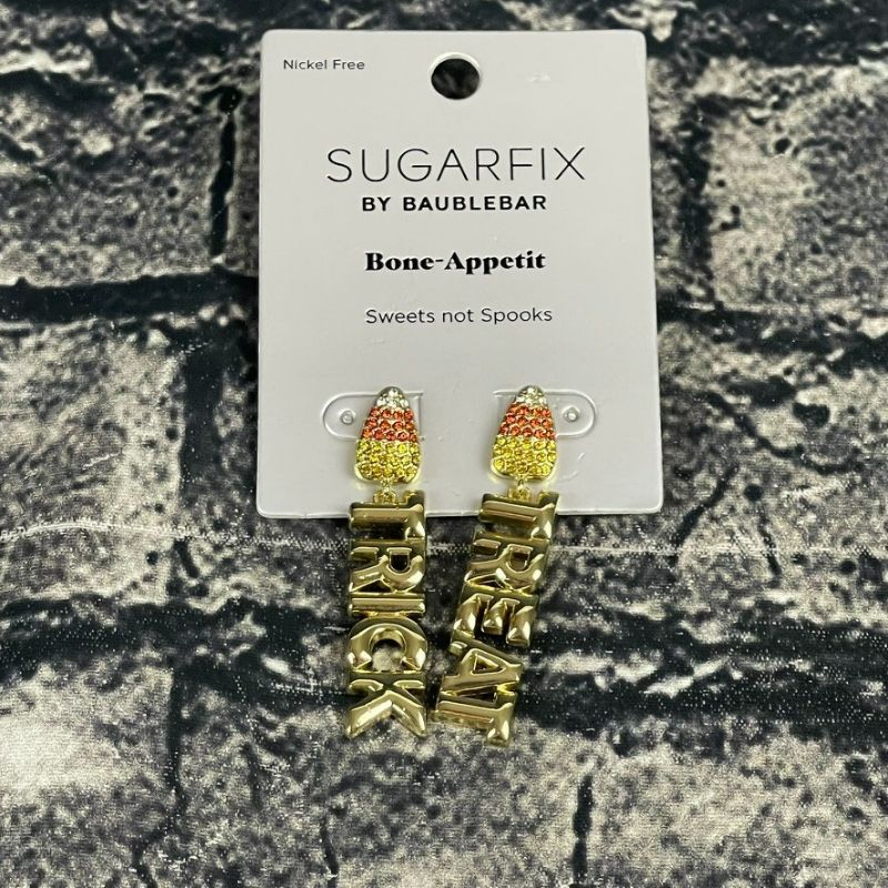 Photo 1 of Sugarfix "sweets Not Spooks" by Baublebar Earrings Bone Appetit Candy Corn