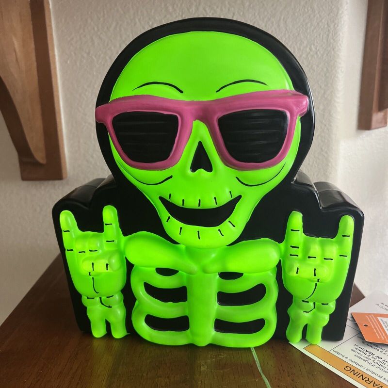 Photo 1 of Blow Mold Cool Skeleton 10 Inch Halloween Target Hyde & EEK! NEW with Tags