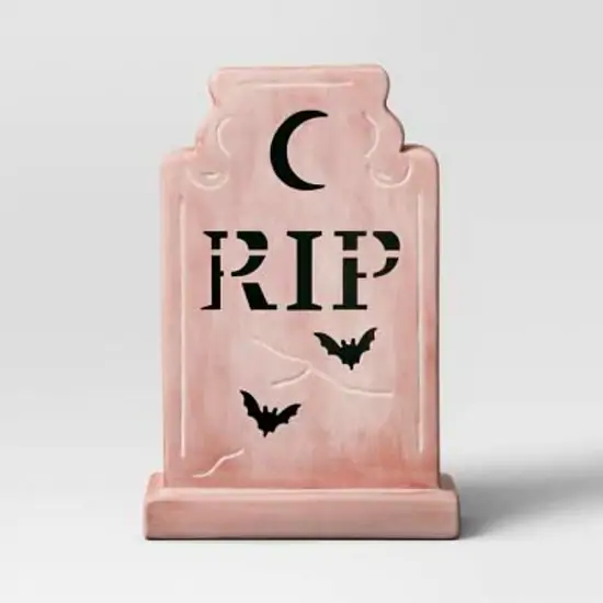 Photo 1 of Hyde & EEK! Boutique Terracotta Tombstone Rip Halloween Party Decoration