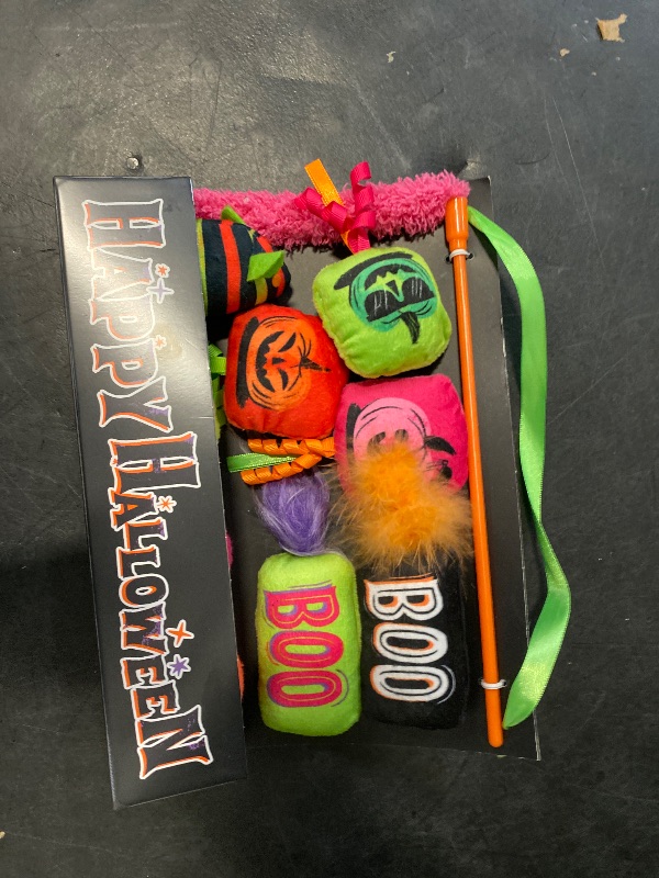 Photo 1 of Halloween Cauldron Bundle Plush Cat Toy Set - 10pc - Hyde and EEK! Boutique