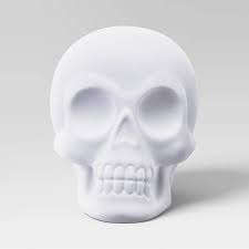 Photo 1 of 2 pack 6.5 Plastic Flocked Skull Halloween Decorative Sculpture - Hyde & EEK! Boutique