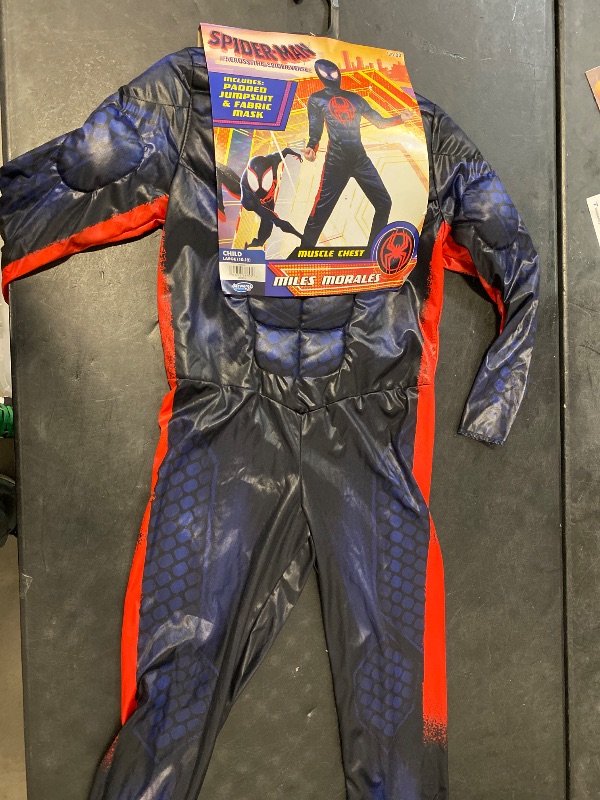 Photo 1 of SIZE L 10/12 Marvel Avengers Spider-Man: Across the Spider-Verse Miles Morales Youth Halloween Costume