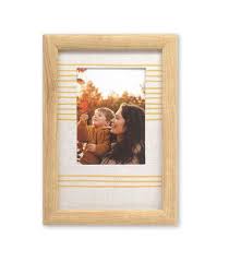 Photo 1 of 6 pack The Target Elsa L Wood Finish Picture Frame with Yellow Striped Mat, which holds a 3"x4" or 4"x6" photo