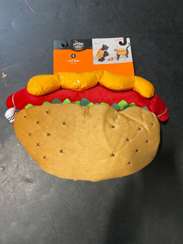 Photo 1 of Size S Halloween Full Body Hot Dog Dog and Cat Costume with Ketchup Toy - Hyde and EEK!