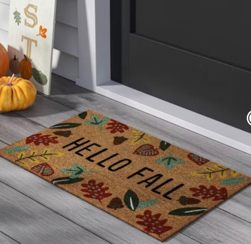 Photo 1 of 18x30" Halloween 'Hello Fall' Coir Doormat Red/Green/Yellow - Hyde and EEK! Boutique