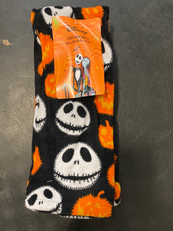 Photo 1 of New Set Of 2 Nightmare Before Christmas Black & Orange Hand Towels
