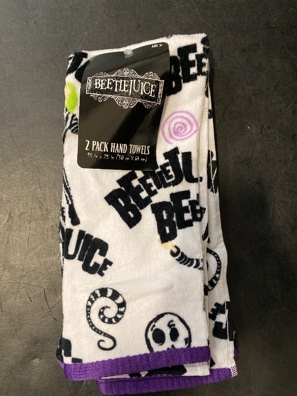 Photo 1 of BEETLEJUICE 2pack Hand towels 