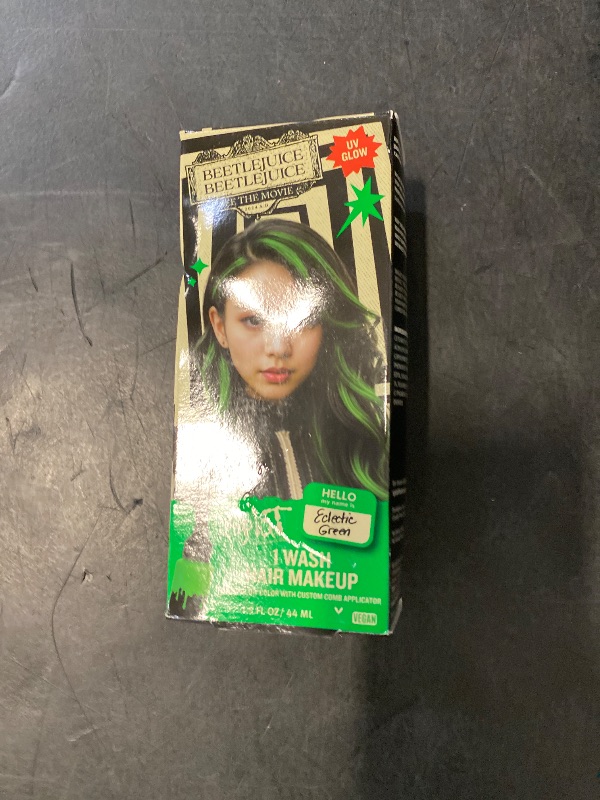 Photo 1 of Beetlejuice Beetlejuice Splat 1-Wash Temporary Hair Dye, Eclectic Green