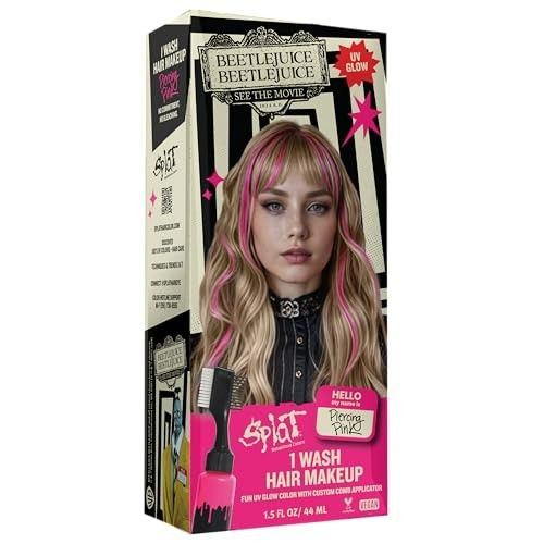 Photo 1 of Beetlejuice Beetlejuice Splat 1-Wash Temporary Hair Dye, Piercing Pink