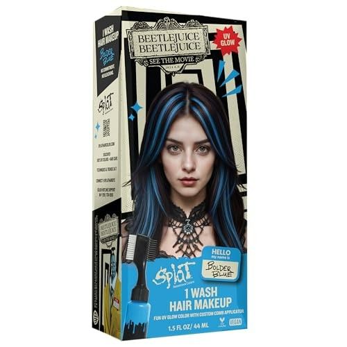 Photo 1 of Beetlejuice Beetlejuice Splat 1-Wash Temporary Hair Dye, Bolder Blue