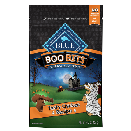 Photo 1 of 2 pack Blue Buffalo Boo Bits Soft & Chewy Halloween Dog Treats Tasty Chicken Recipe 4.5-oz. Bag