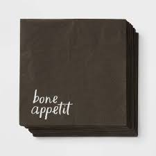 Photo 1 of 8 pack 30ct Bone Appetit Napkins 