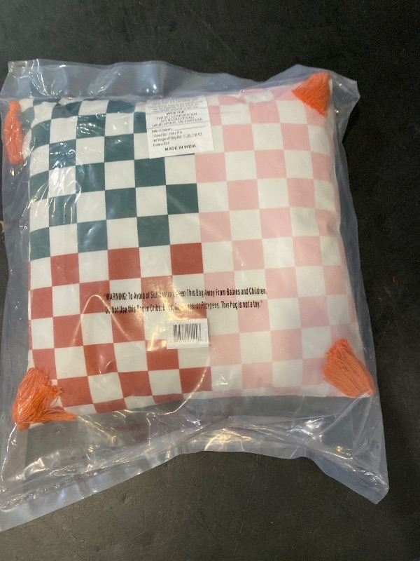 Photo 1 of 2 pack Reversible Embroidered Throw Pillow Checkered - Bullseye's Playground