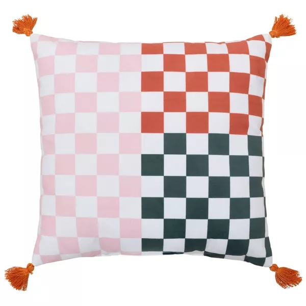 Photo 1 of 2 pack Reversible Embroidered Throw Pillow Checkered - Bullseye's Playground