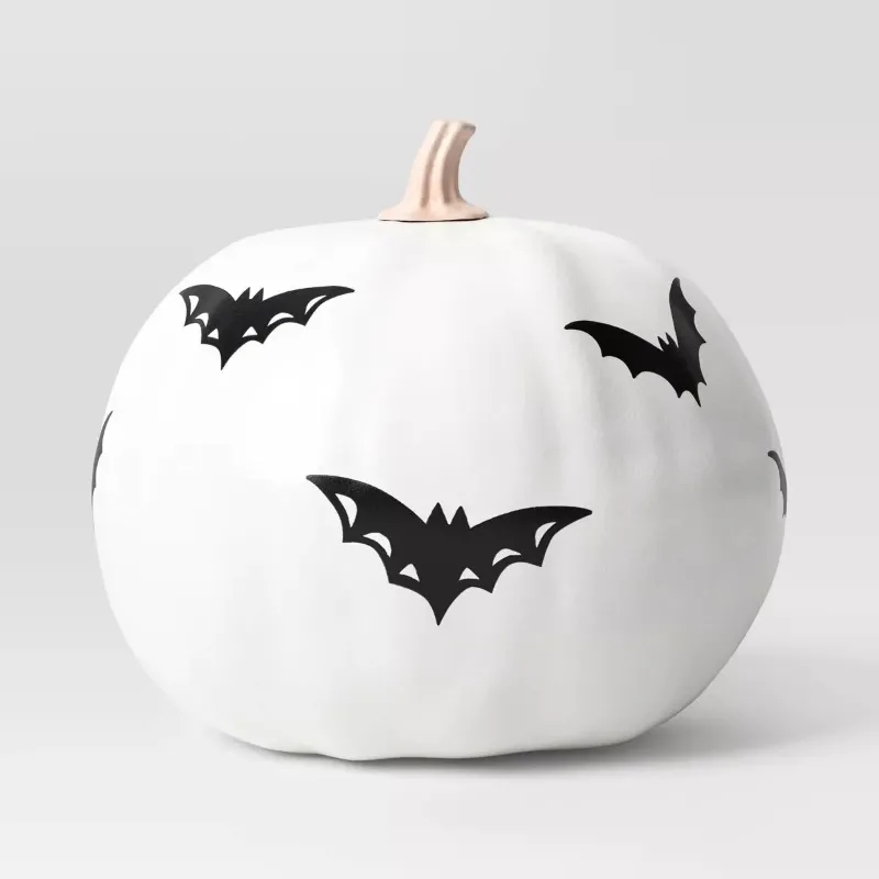 Photo 1 of Target 7.25" Foam Painted Pumpkin with Bats Halloween - Hyde & EEK