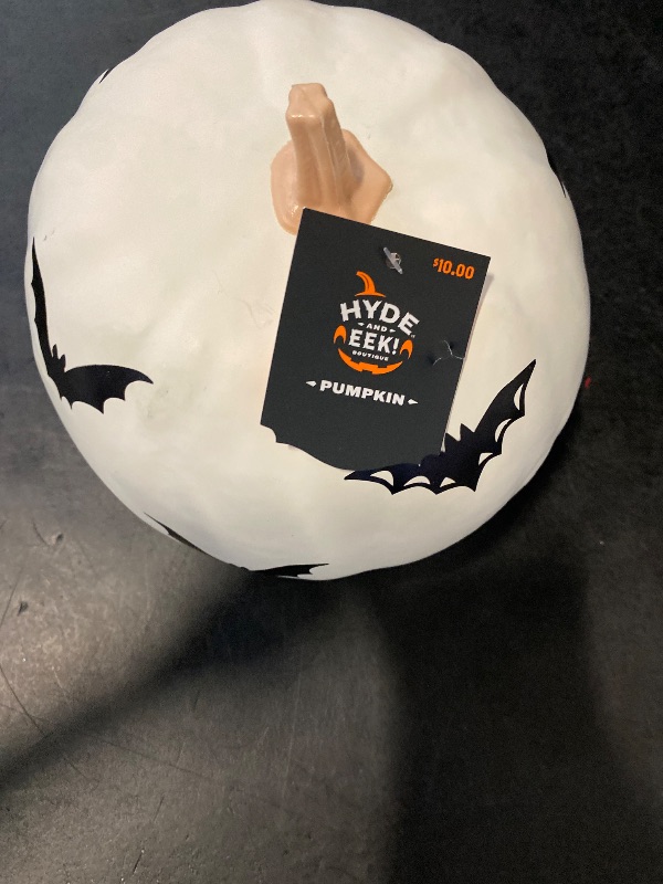 Photo 1 of Target 7.25" Foam Painted Pumpkin with Bats Halloween - Hyde & EEK