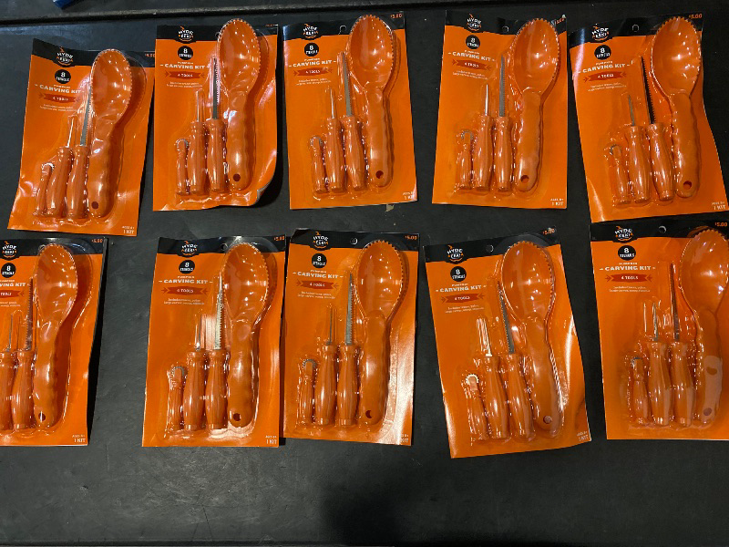 Photo 1 of 10 packs Pumpkin Carving Party Kit - 8 Stencils and 4 Tools