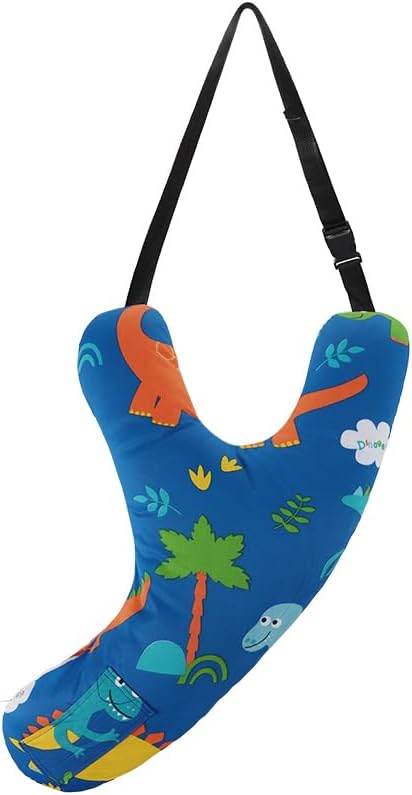 Photo 1 of PENINSULA LOVE Kids Car Travel Pillow Soft Y-Shape Sleeping Seat Belt Pillow Breathable Cartoon Head and Neck Support for Long-Distance Travel
