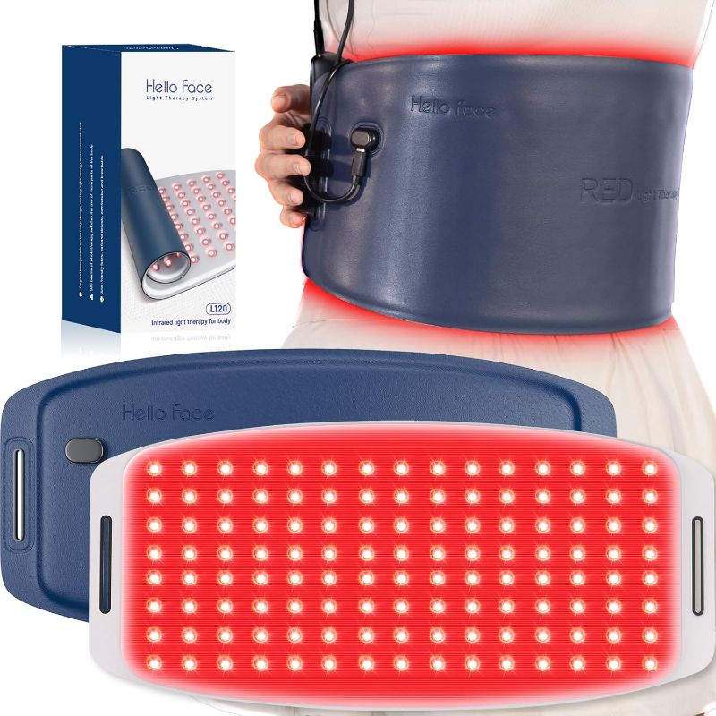 Photo 1 of Red Light Therapy for Body, 3 in 1 LED Light Therapy Belt with Rechargeable Remote Control, 16.9" x 8" 660nm & 850nm Infrared Light Therapy Wrap Pad for Muscle Pain Relief