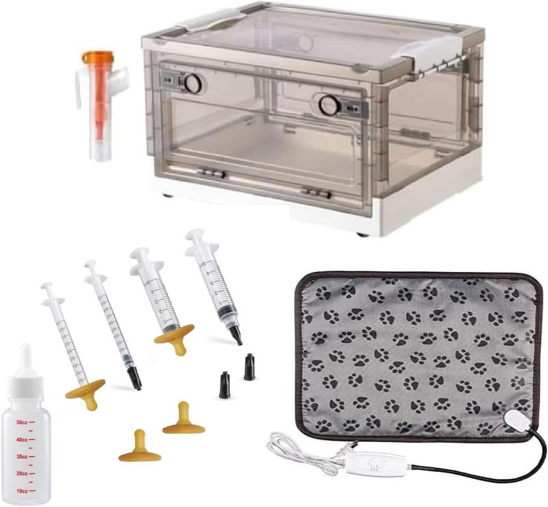 Photo 1 of Puppy Nebulization Box, Pet Oxygen Chamber, Kitten Nebuliser Box Pet Incubation Brooder with Nebuliser Kit Pet Atomization Nursery Incubator Dog or Cat Oxygen Therapy Box, Pet Heating Pad
