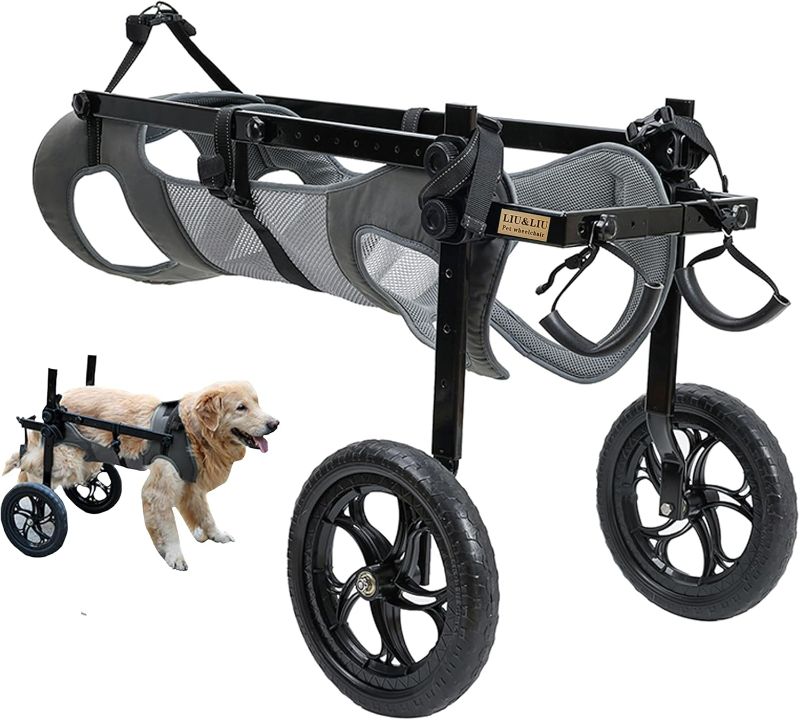 Photo 1 of XL LIU&LIU 2 Wheels Adjustable Dog Wheelchair for Back Legs,Pet Hind Limb Rehabilitation,Older,Disabled