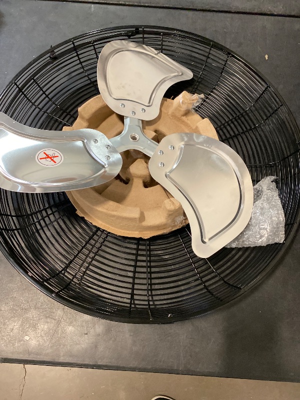 Photo 1 of 20” Wall Mount Fan 7000 CFM High Velocity Wall Industrial Fan 120° Oscillating Fans 3-Speed for Household, Commercial Use - ETL Listed, Black