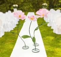 Photo 1 of 5.9FT Large Artificial Flower Decoration, 3PCS Free Standing Giant Artificial Flower for Wedding Decoration Reception Birthday Party Banquet Background Arrangements, High 4.6FT/5.2FT/5.9FT (Pink)