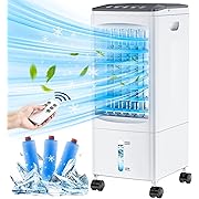 Photo 1 of Portable Air Conditioners, Evaporative Air Cooler, Portable AC Cooling Fan w/ 3 Spds & Cooling Mode & Timer, Swamp Cooler w/Remote, Windowless Air Conditioner Portable for Room Home