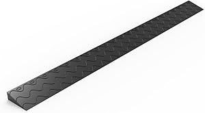 Photo 1 of Henka 1" Rise Threshold Ramps for Doorways, Wheelchair Ramp for Home Steps, Door Threshold Ramp with Anti-Slip Surface (Color: Black, Size: 39x3.14x1in)
